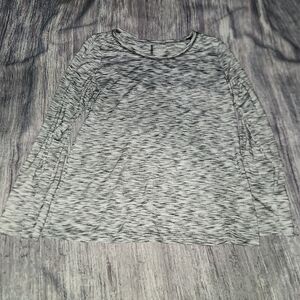 *5 for $25* A.N.A Women's Black Gray Heather Long Sleeve Tee Medium